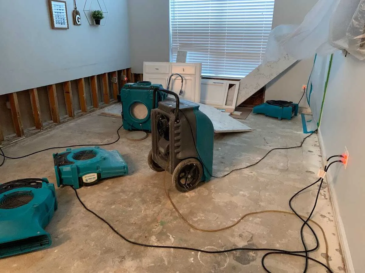 Dehumidifier in flood-cut room for Water Extraction & Removal in Mauldin